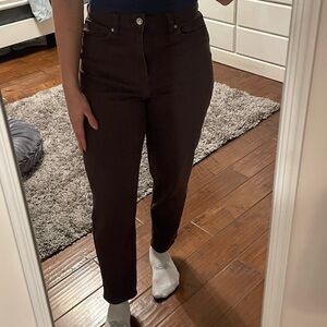 🎉B2GO- h&m high waisted Women's Brown Jeans